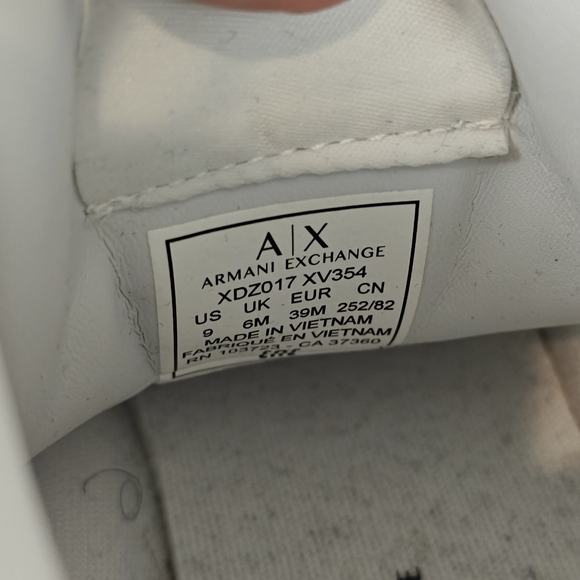 Armani Exchange High Top Lace Sneakers In Op White Acid Lime Size 9 Women's - Picture 10 of 10